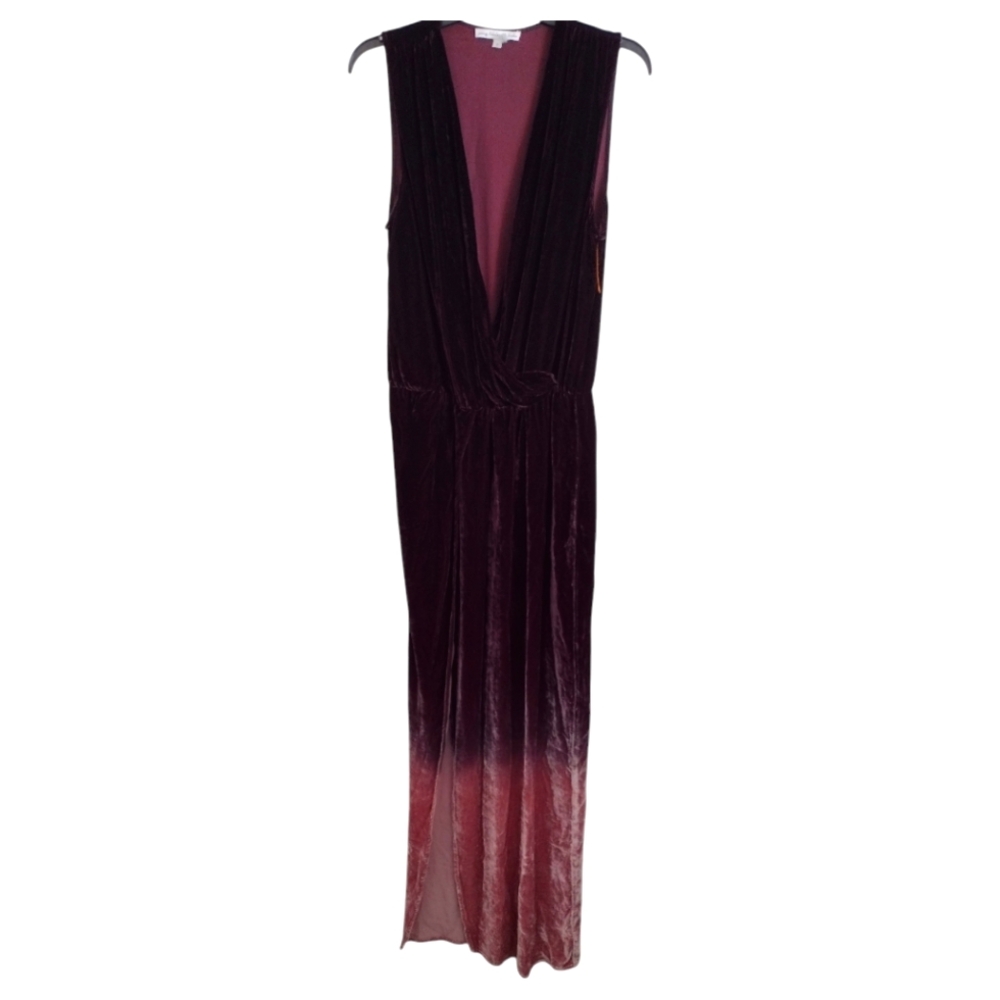 Young Fabulous & Broke purple pink ombre sleeveless velvet gown size sma…
